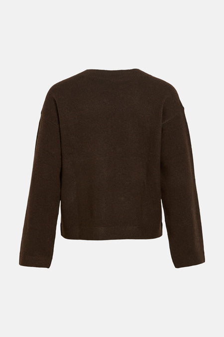 Pull V-hals - bruin