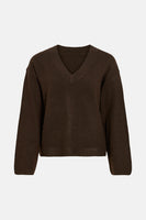 Pull col V - brun