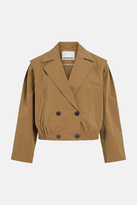 Dames tops jas trench beige - ROUGE EDIT