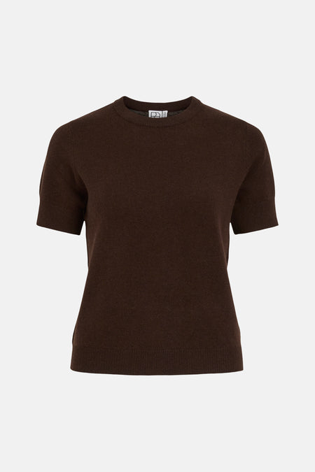 Pull col rond brun - ROUGE EDIT