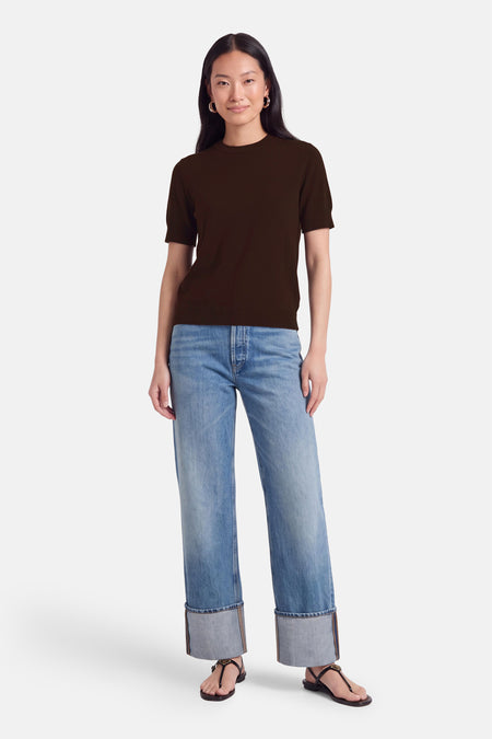 Pull col O - brun