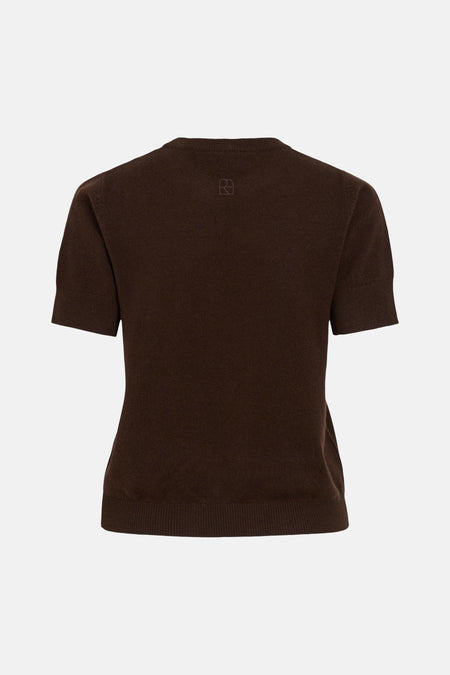 Pull col rond brun - ROUGE EDIT