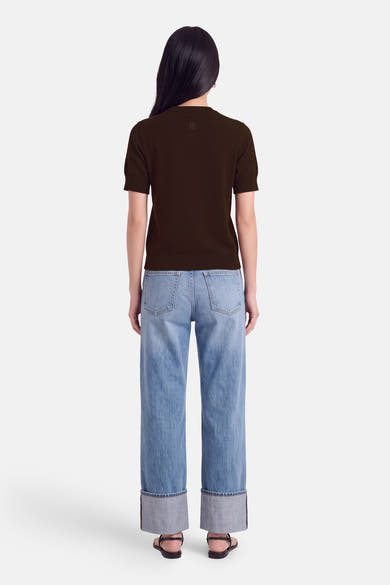 Pull col O - brun
