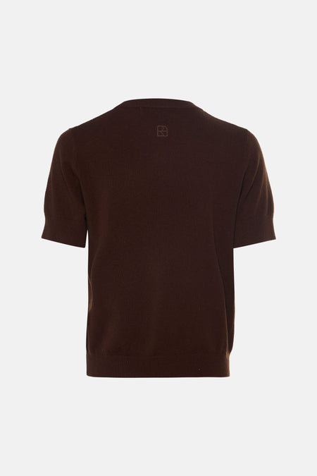 Pull col rond brun - ROUGE EDIT
