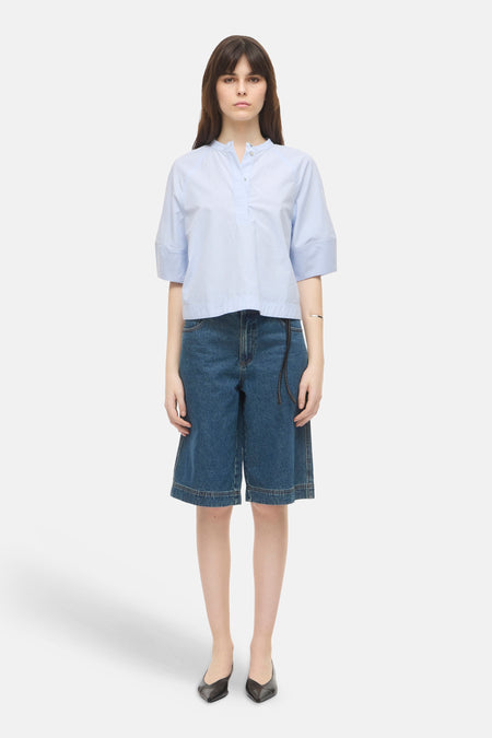 Blouse met 3/4 mouw - blauw