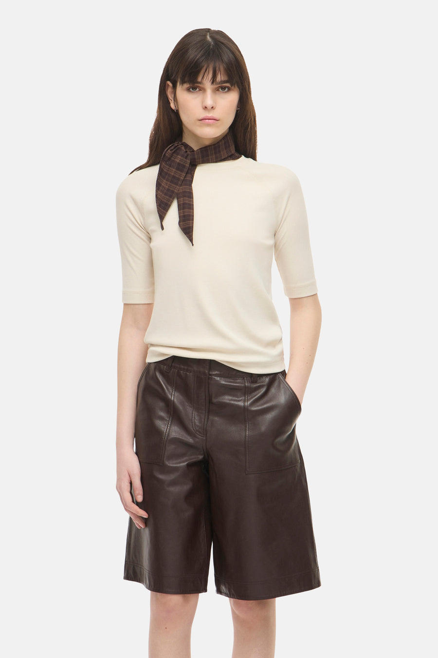 Pull col rond beige - ROUGE EDIT