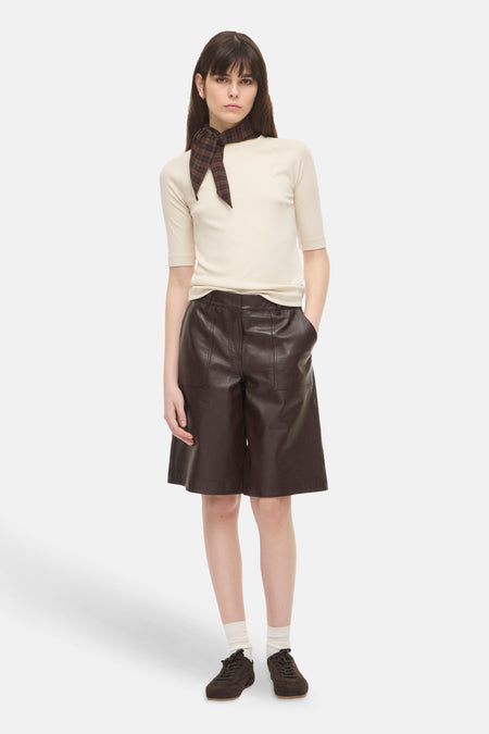 Trui met ronde hals beige - ROUGE EDIT
