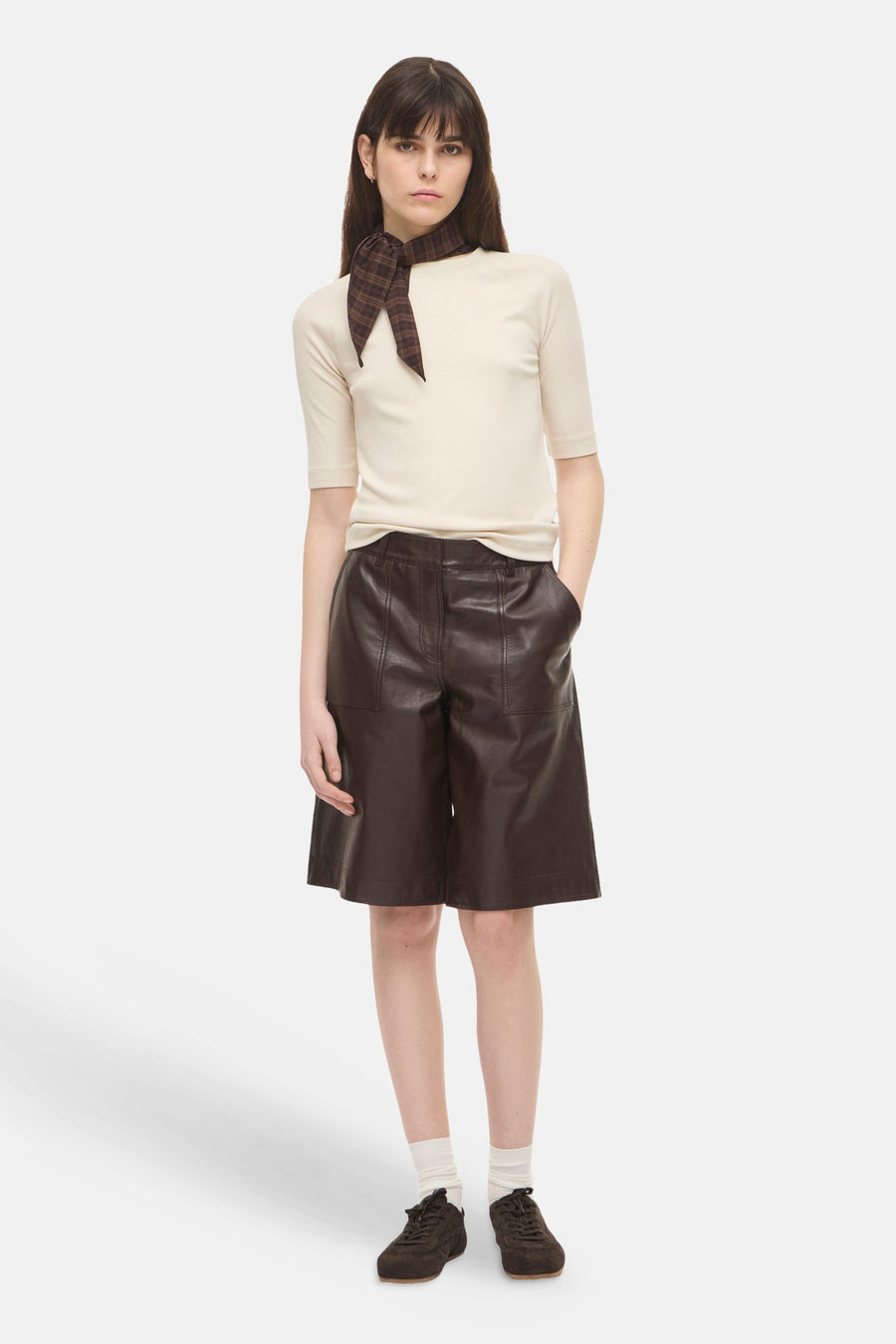 Pull col rond beige - ROUGE EDIT