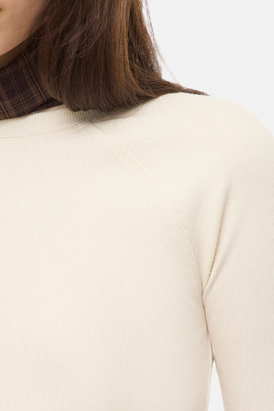 Pull col rond beige - ROUGE EDIT