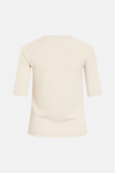 Pull col rond beige - ROUGE EDIT