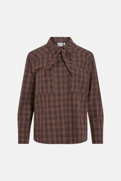 Chemisier (manches longues) brun - ROUGE EDIT