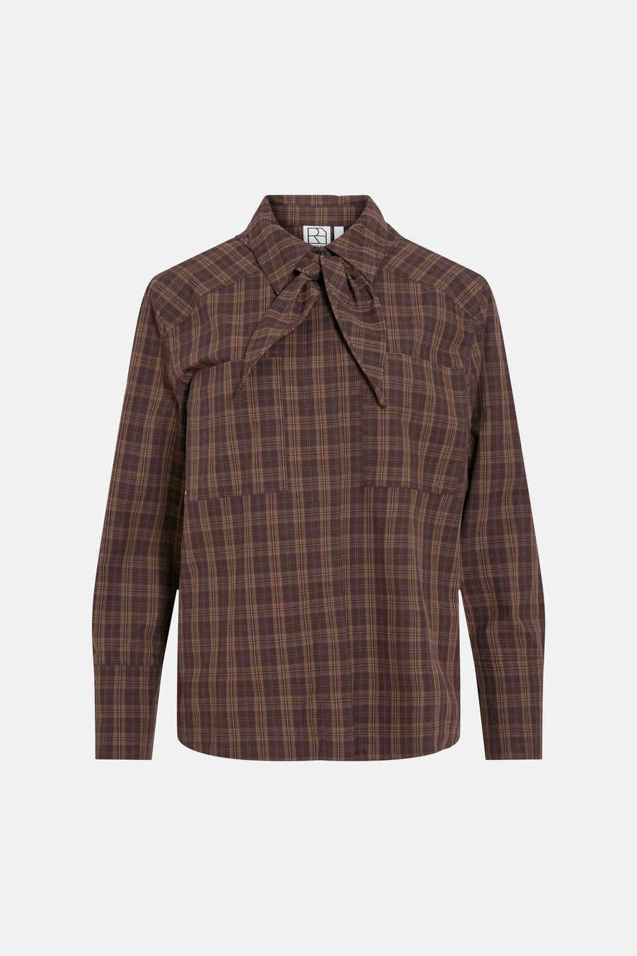 Chemisier (manches longues) brun - ROUGE EDIT