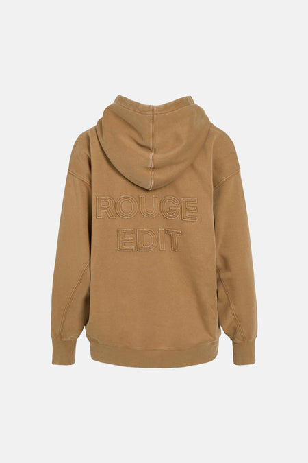 Sweater met kap beige - ROUGE EDIT