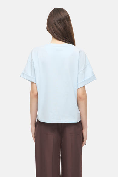 Top uni manches courtes bleu - ROUGE EDIT