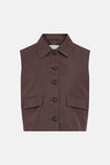 Chemisier (sans manches) brun - ROUGE EDIT