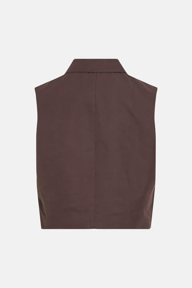 Chemisier (sans manches) brun - ROUGE EDIT
