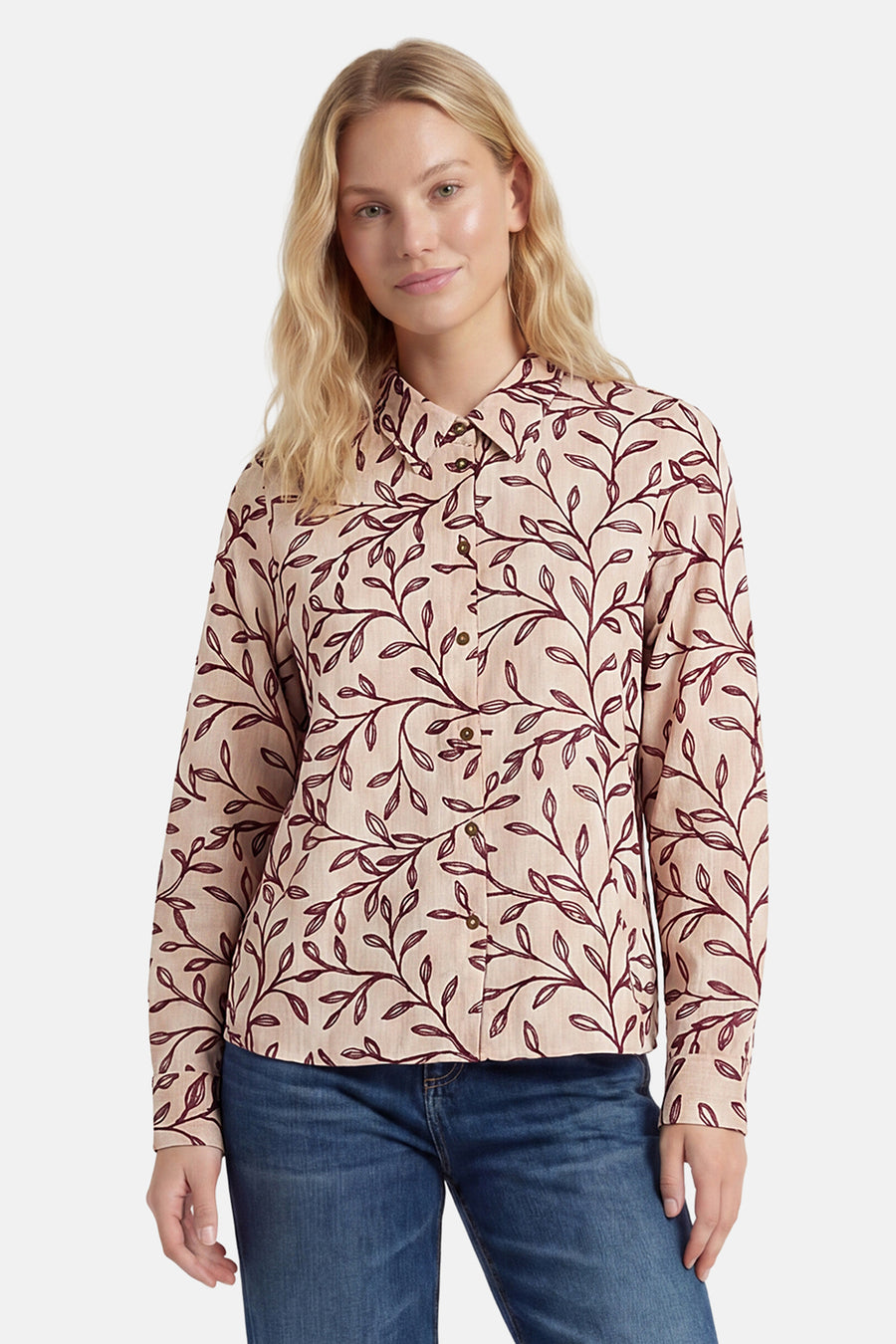 Chemise à manches longues - beige