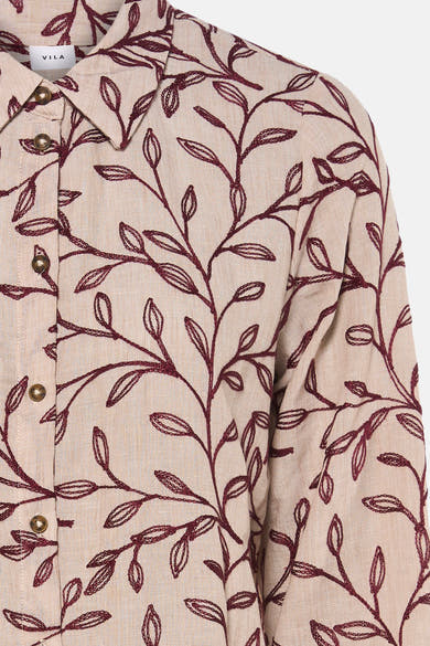 Chemise à manches longues - beige