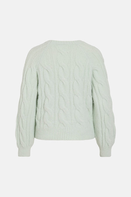 Pull col rond vert - VILA®