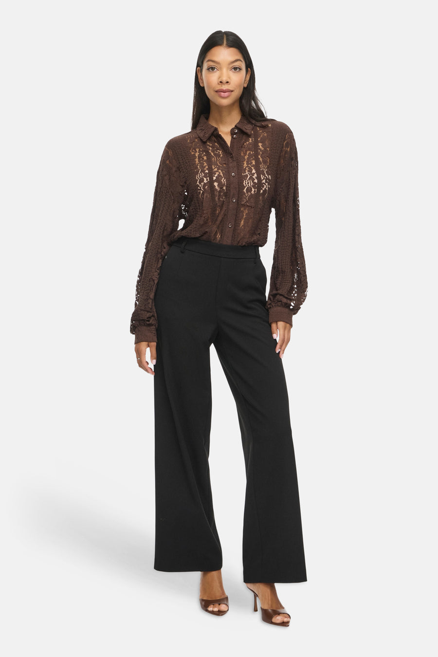 Blouse (lange mouwen) bruin - VILA®