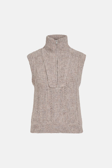 Dames tops pull zonder mouw beige - VILA®