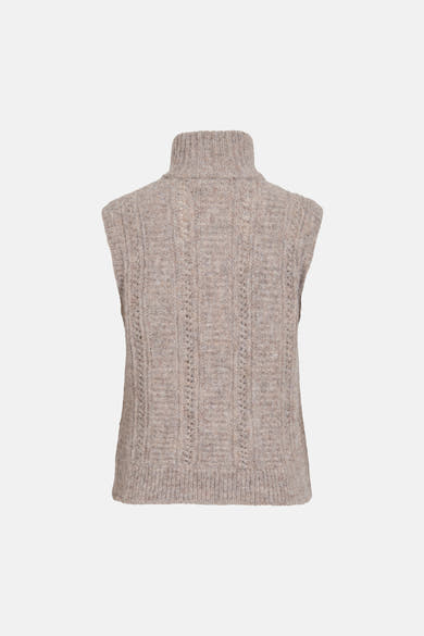 Dames tops pull zonder mouw beige - VILA®