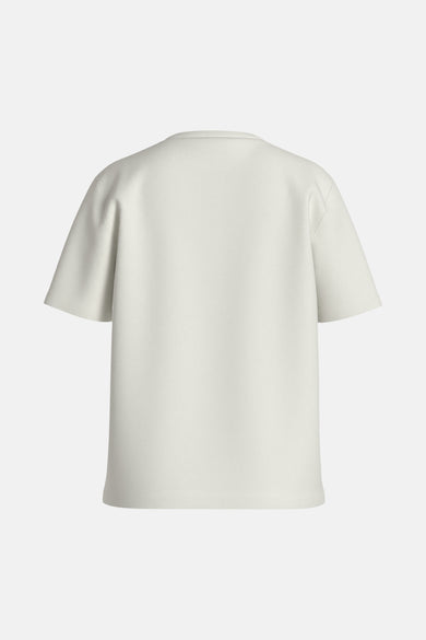 T-shirt blanc à manches courtes de VILA®, uni, sur fond clair.