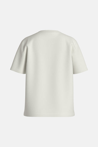 T-shirt blanc à manches courtes de VILA®, uni, sur fond clair.