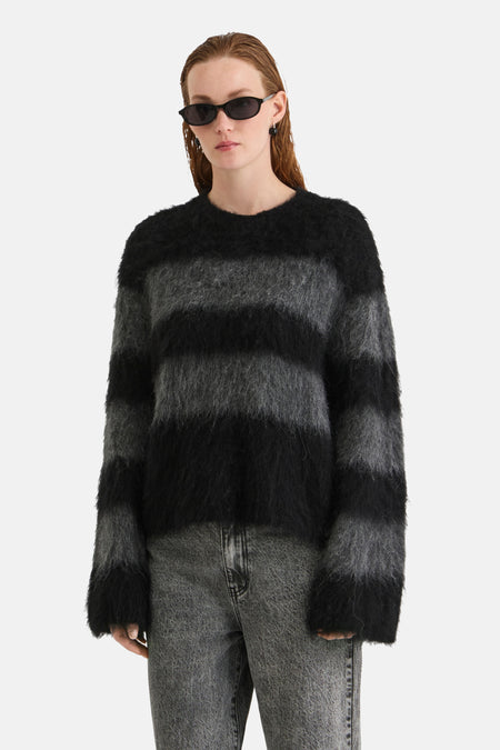 Pull col rond multicolore - ROUGE EDIT