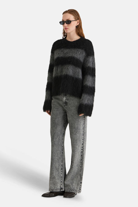 Pull col rond multicolore - ROUGE EDIT