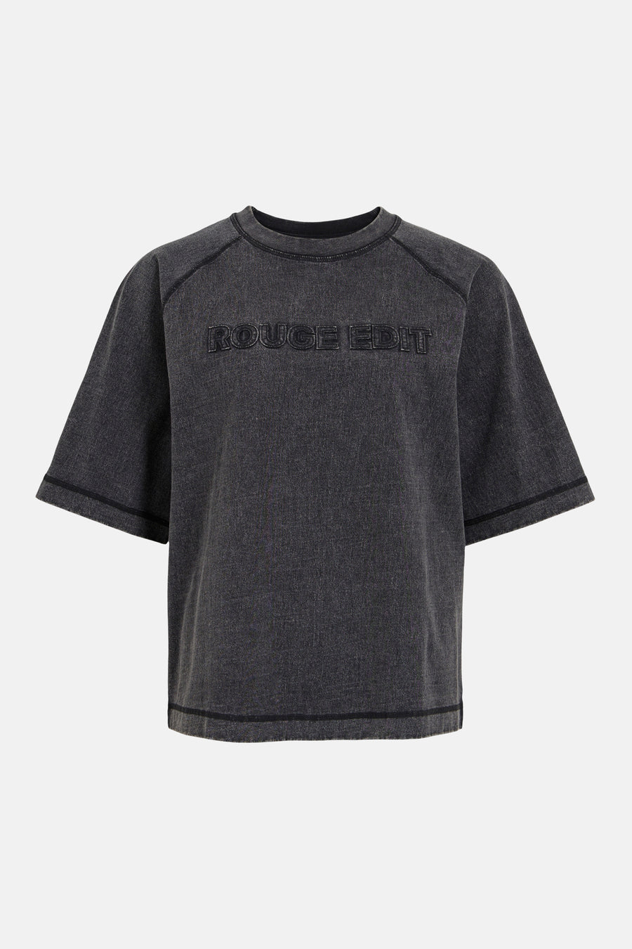 Top (korte mouwen) grijs - ROUGE EDIT