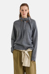 Pull col montant gris - ROUGE EDIT