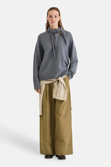 Pull col montant gris - ROUGE EDIT