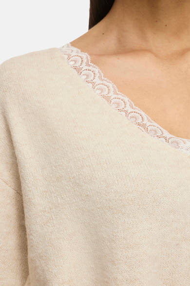 Pull col V beige - VILA®
