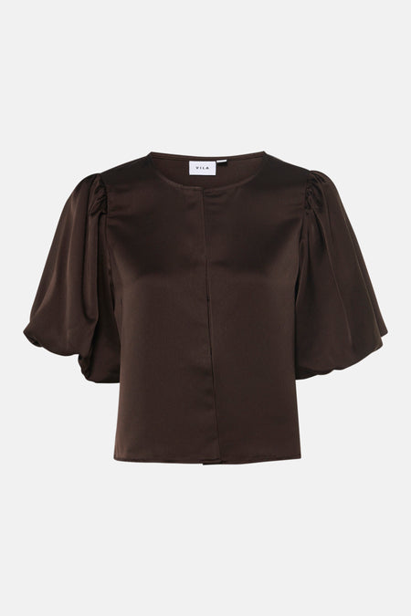 Blouse à manches 3/4 - brun