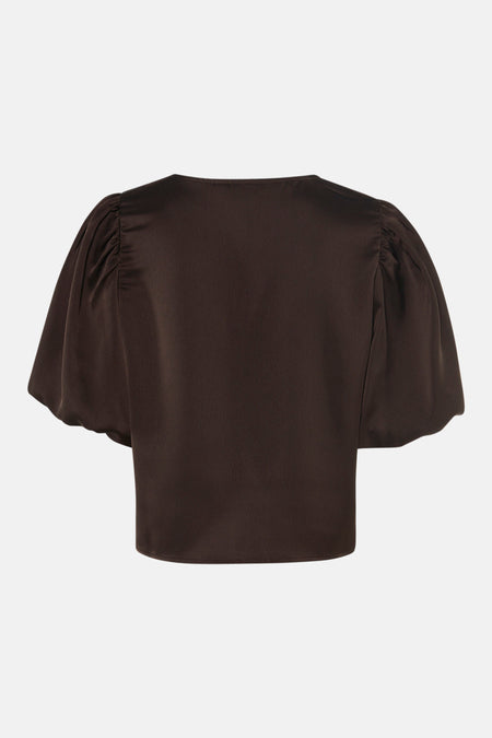 Blouse à manches 3/4 - brun