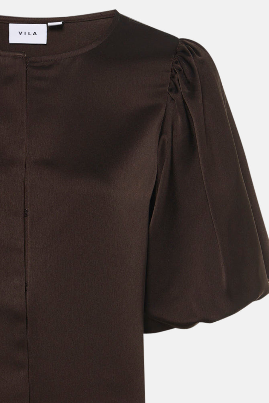 Blouse met 3/4 mouw - bruin