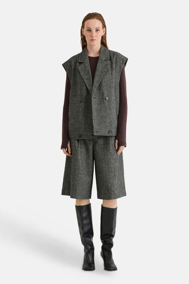 Dames tops korte broek formal gris - ROUGE EDIT