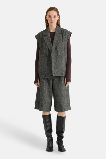 Dames tops korte broek formal gris - ROUGE EDIT