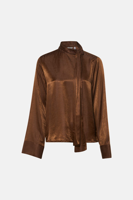 Blouse (lange mouwen) bruin - ROUGE EDIT
