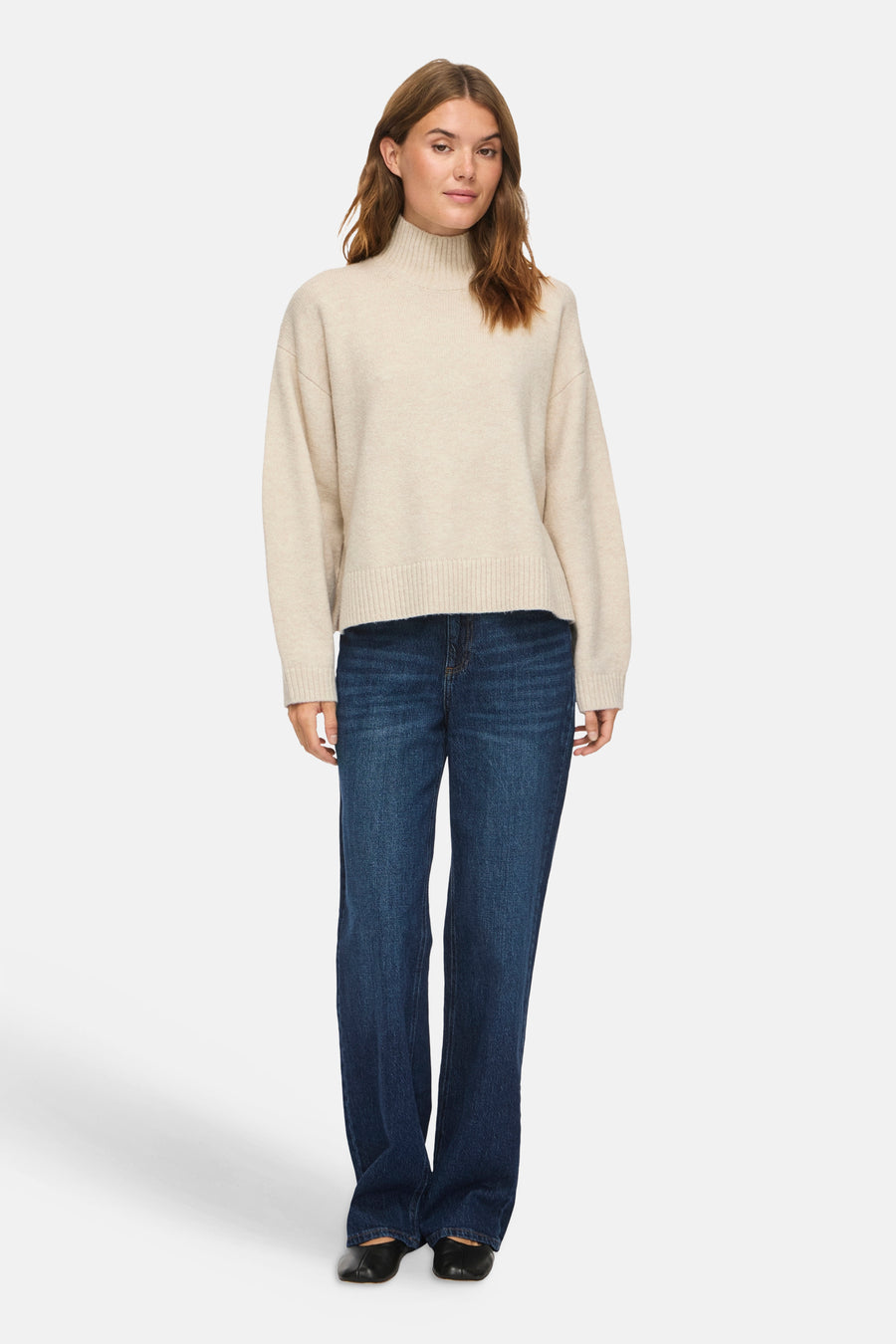 Pull col rond jaune - VILA®