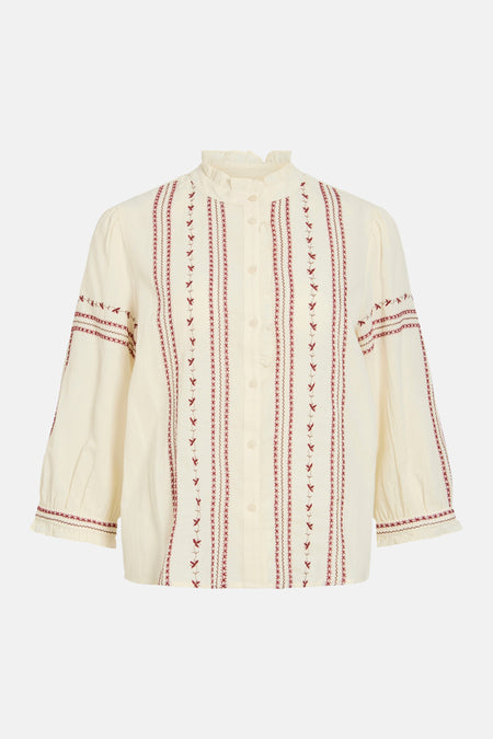 Blouse à manches longues - écru