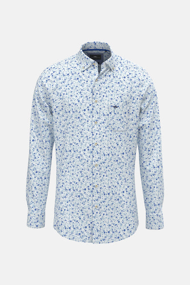 Chemise à manches longues bleue de FYNCH-HATTON avec motif floral.