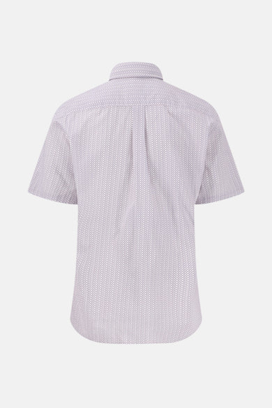 Chemise rose à manches courtes de FYNCH-HATTON avec motif imprimé sur l'ensemble.