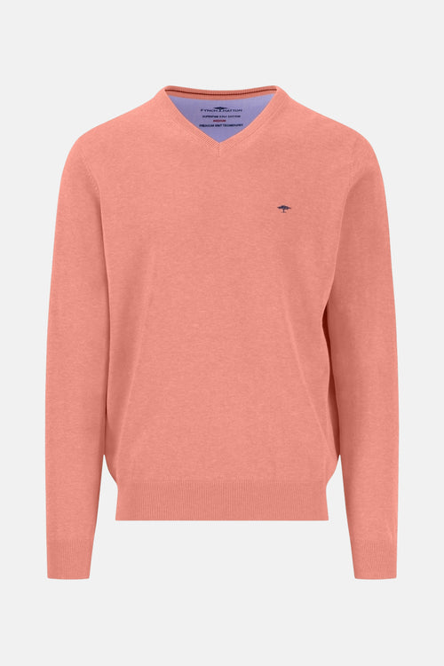 Trui met V-hals PEACH - FYNCH-HATTON