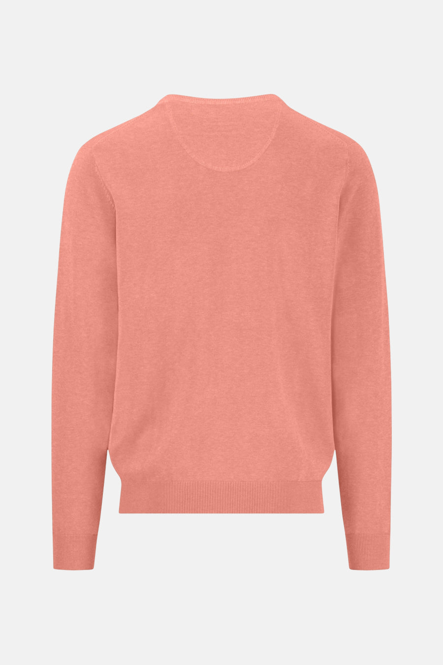 Pull à col en V pêche de FYNCH-HATTON, en maille fine et manches longues.