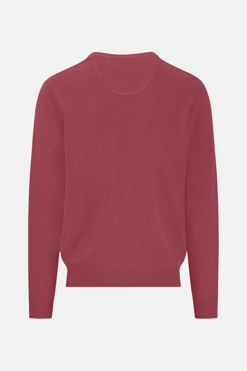 Pull met V-hals - roze
