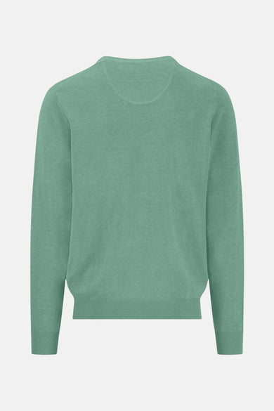 Pull met V-hals - green