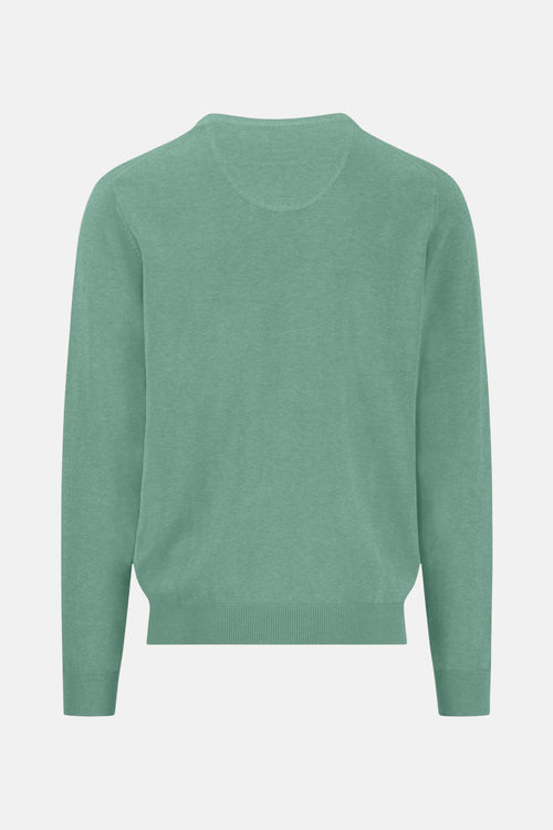 Pull met V-hals - green