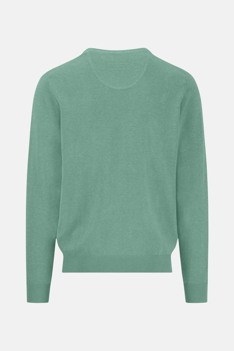 Pull met V-hals - green